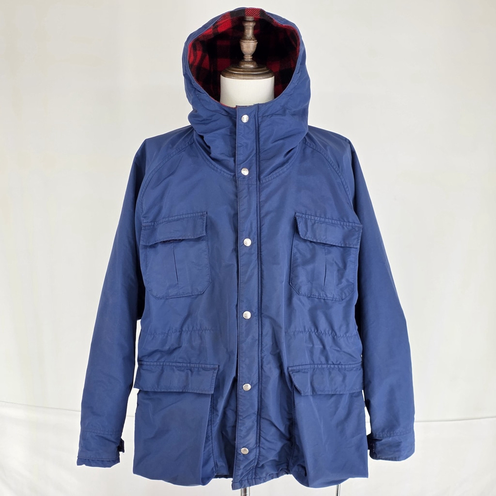 Americana Workwear L.L.Bean Baxter State Parka Men’s L Blue Buffalo Plaid Lined